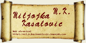 Miljojka Kasalović vizit kartica